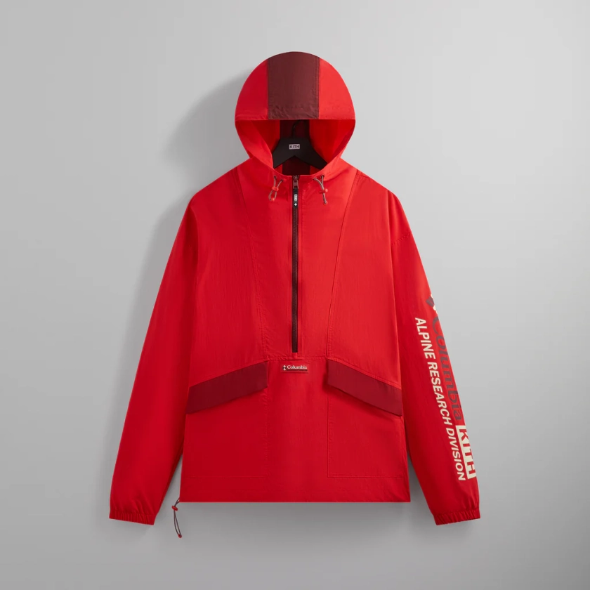 Kith for Columbia Wind Anorak - Red Velvet