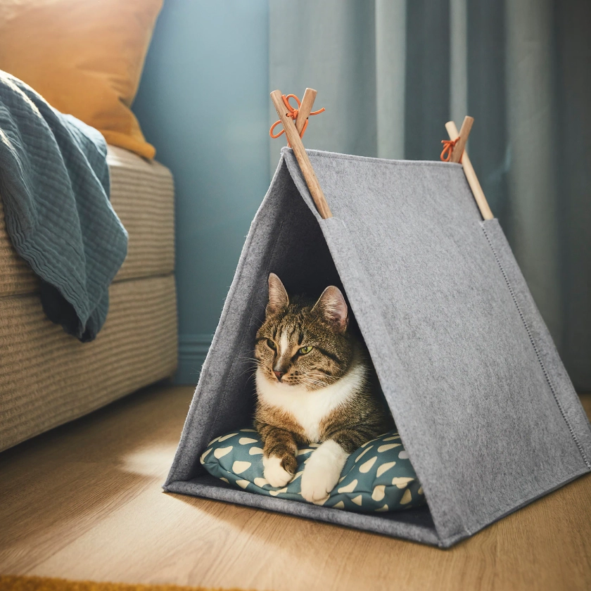 UTSÅDD Cat house - gray/felt