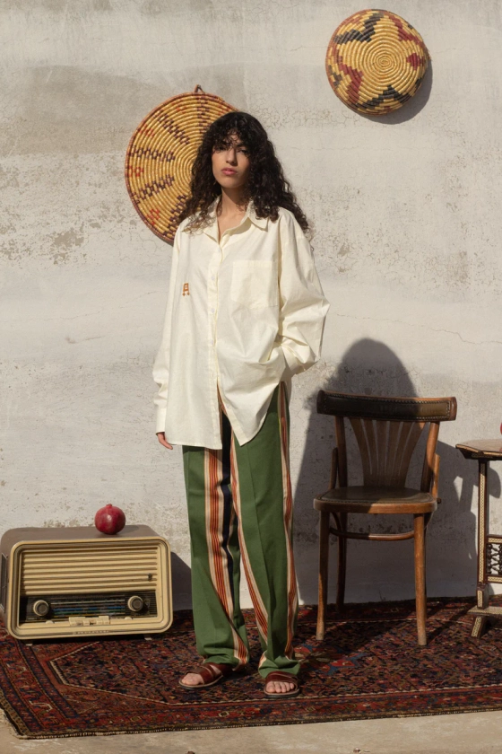 Mira oversized shirt (cream)