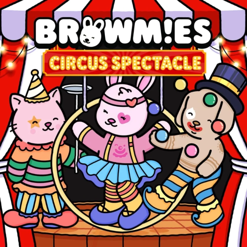 Browmies Circus Spectacle Coloring Book: Cute and Simple Designs for Adults and Kids – A Relaxing Coloring Book for Stress Relief, Mindfulness, and Creativity