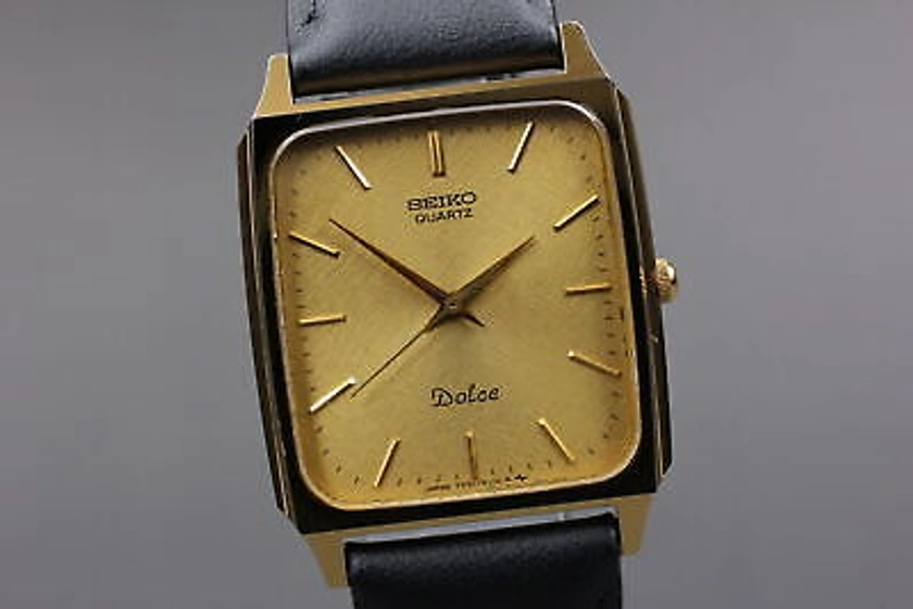 [N MINT] Vintage Seiko Dolce 7731-5110 Gold Dial Men's Quartz Watch From JAPAN | eBay