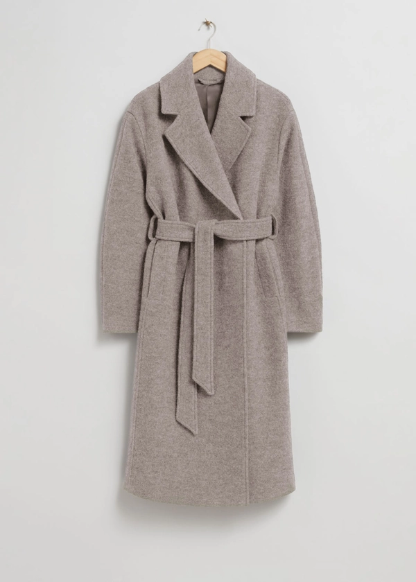 Voluminous Belted Wool Coat