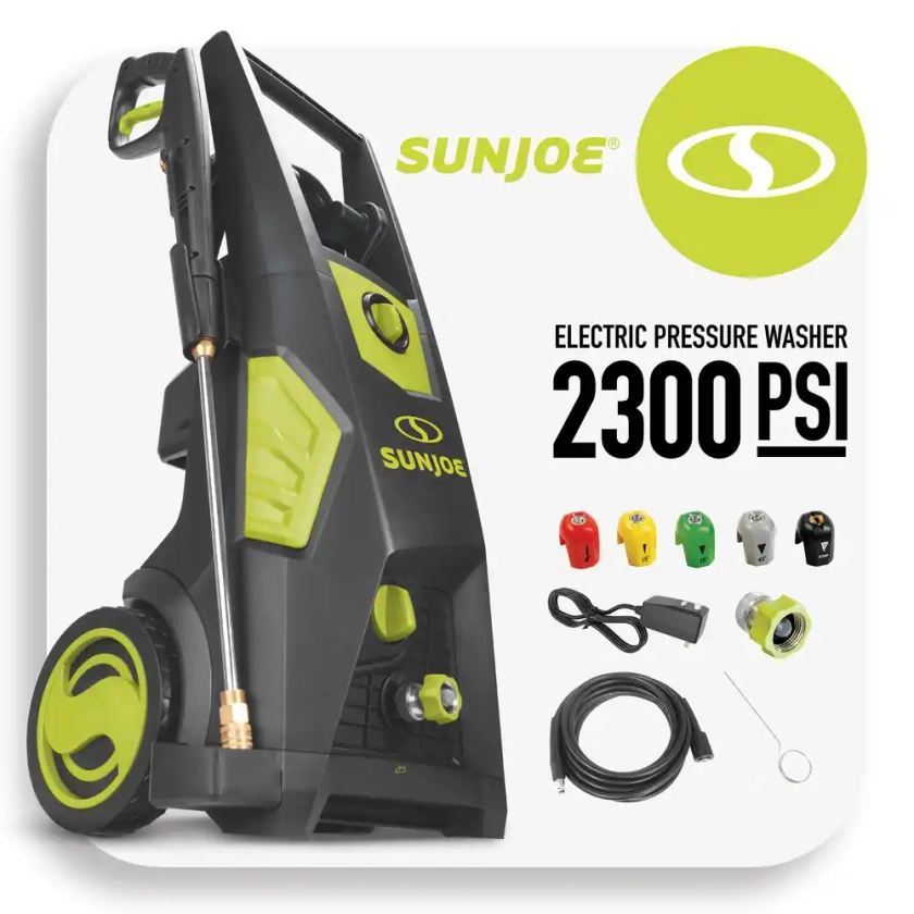 Sun Joe 2000 PSI 1.09 GPM 13 Amp Brushless Induction Cold Water Corded Electric Pressure Washer with Brass Hose Connector SPX3500 - The Home Depot