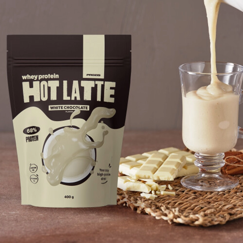 Latte caliente con proteína de suero de leche 400 g - Chocolate blanco - Alimentación Dietética | Prozis