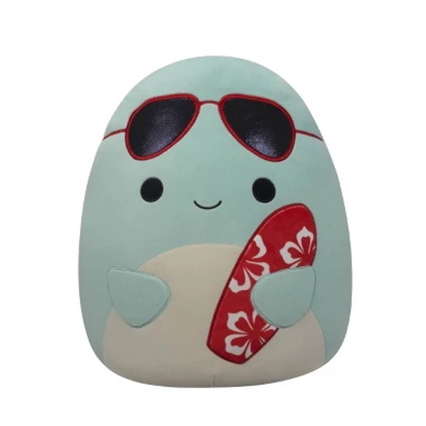 Squishmallows 14" Perry Teal Dolphin with Sunglasses and Surfboard