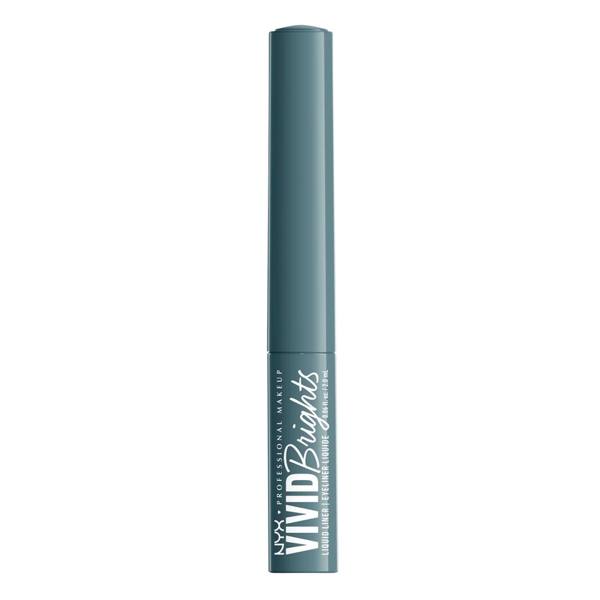 NYX Professional Makeup | Vivid Brights Eyeliner liquide mat coloré - CYAN SIMP - Bleu