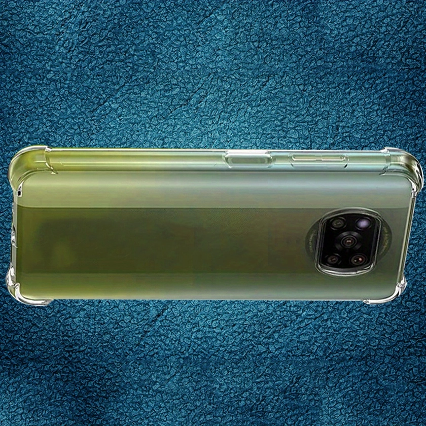 Funda de Teléfono de Silicona Transparente y Ligera con Safety Cushion para Xiaomi Poco X3 GT NFC Pro PocoX3, Carcasa Antigolpes de Simplicidad