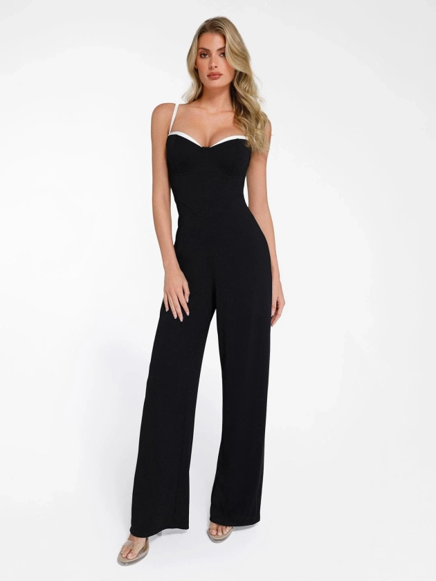 The Shapewear Jumpsuit with Contrast Trim