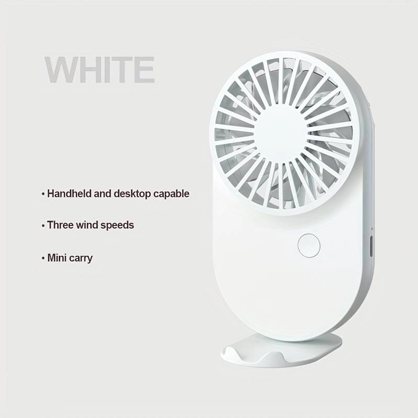 Ventilateur Portable Mini À Main Base À Double Usage 3 - Temu France