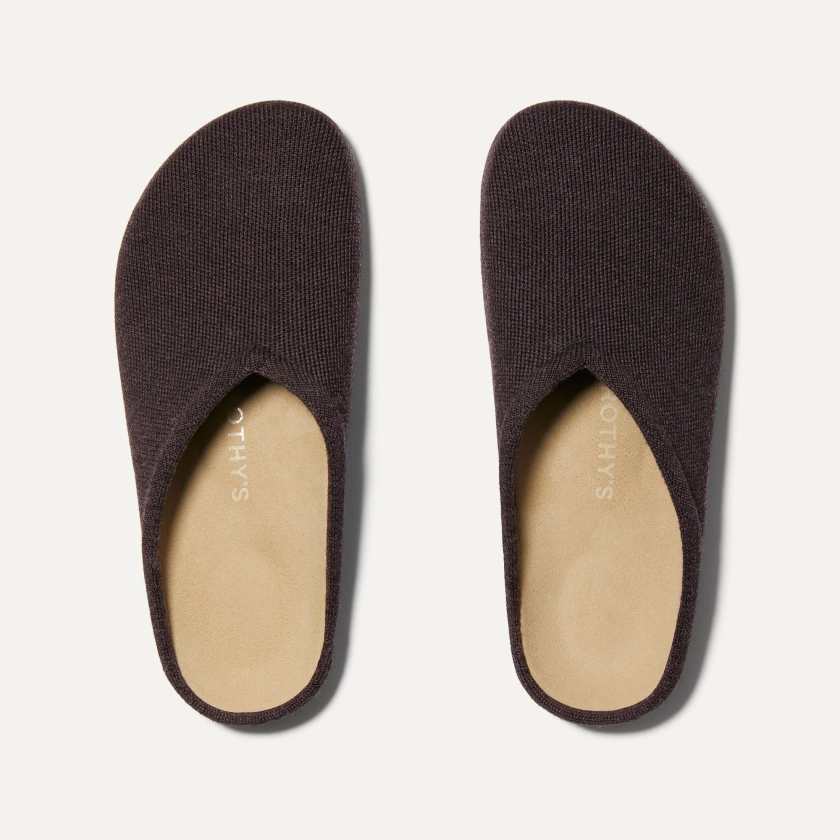 Women's Wool Clogs in Chestnut