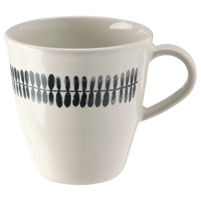 FRIKOSTIG Mug, blanc/à motifs, 34 cl - IKEA
