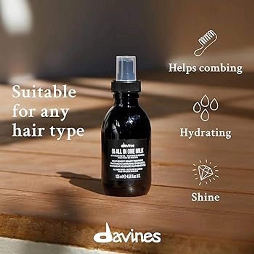 Davines OI All in One Milk | Hair Milk Spray | Powerful Hair Detangler + Hydrating Leave-In Treatment | Smoothes Frizzy Hair