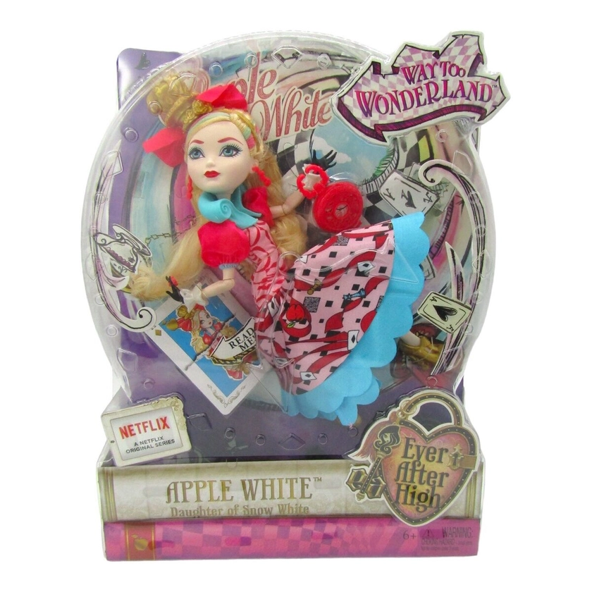 Ever After High Way Too Wonderland Apple White Daughter of Snow White Doll New