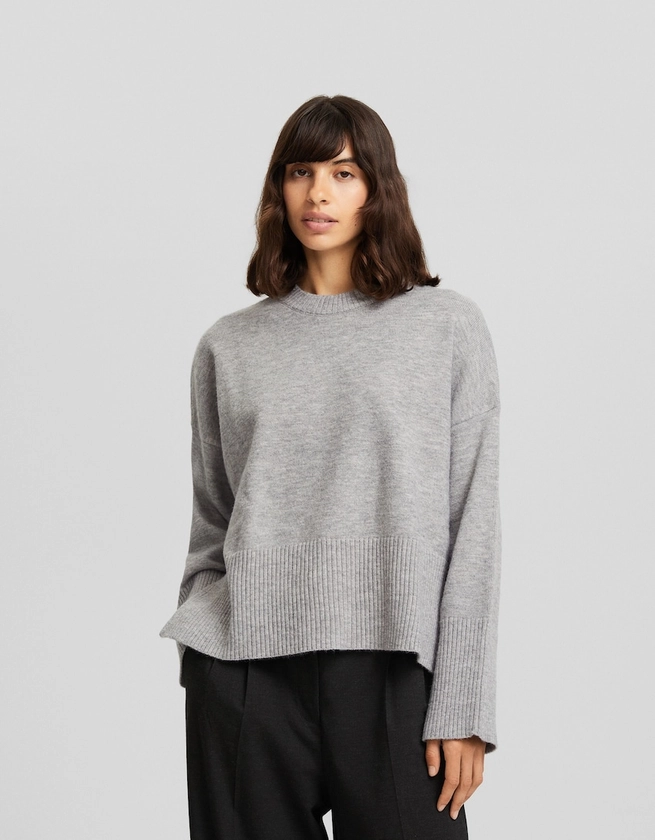 Pull col roulé bord-côte - Maille - Femme