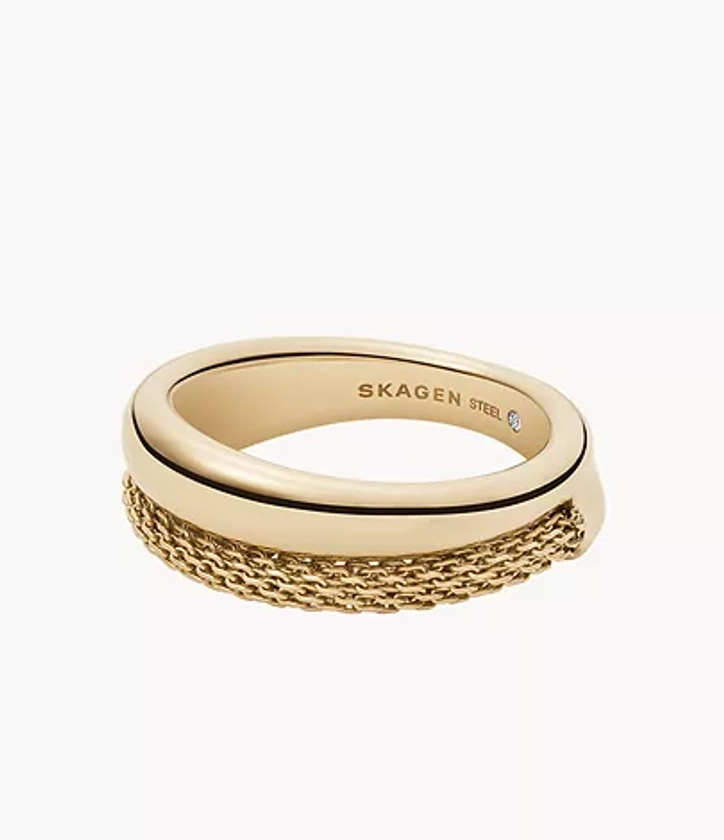 Merete Gold-Tone Stainless Steel Stack Ring SKJ1601710004 - Skagen