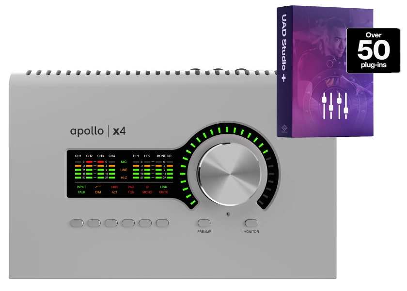 Universal Audio Apollo x4 Gen 2 and Studio+ Edition Bundle