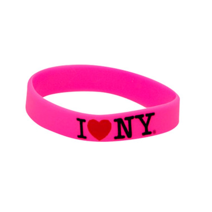 Pink I Love NY Rubber Bracelet