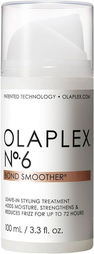 Olaplex No. 6 Bond Smoother, Leave-In Styling Hair Cream Treatment, Smooths, Conditions, & Strengthens, Frizz Control for Up to 72 Hours, For All Hair Types, 3.3 fl oz