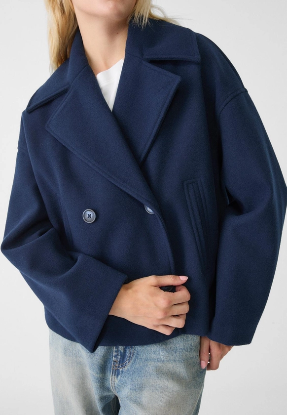 Short double-breasted coat - Women's fashion | Stradivarius United Kingdom