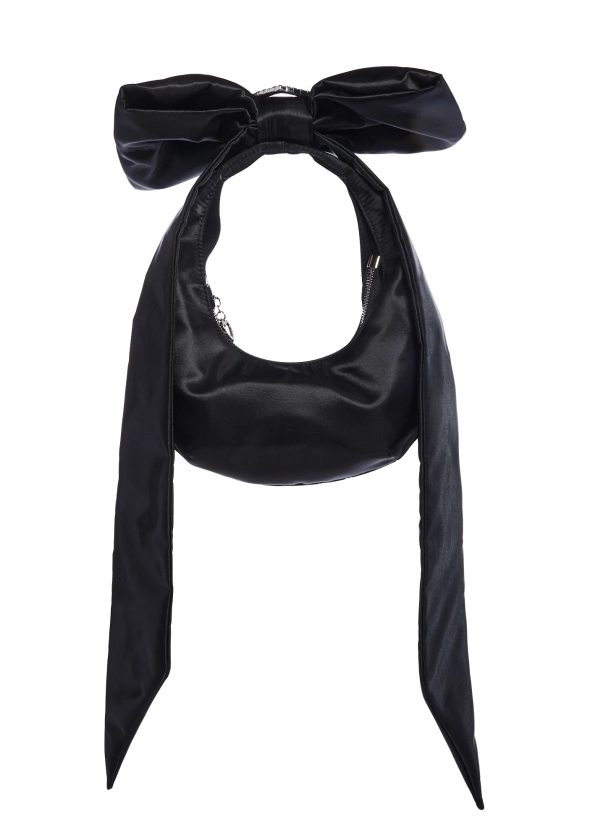 Sugar Thrillz Bow Shoulder Bag-Black