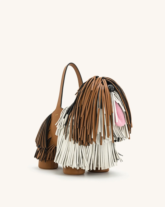 Nita Puppy Shape Handbag - Brown