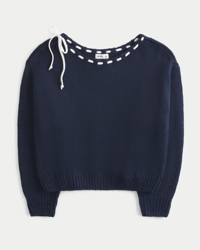 Women's Easy Off-the-Shoulder Sweater | Women's Tops | HollisterCo.com