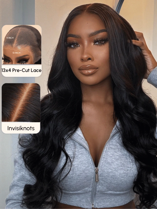 UNice 13x4 Pre-EverythingTM & 7x5 ByeBye KnotsTM Pre-Cut Transparent Lace Front 3D Body Wave Wig Real Ear To Ear Wig