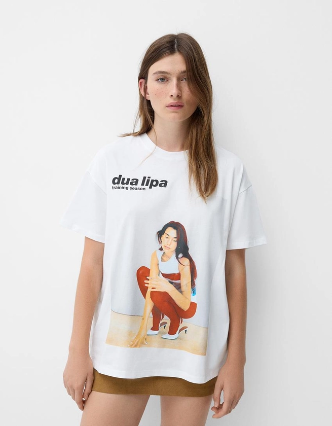 T-shirt Dua Lipa manches courtes oversize