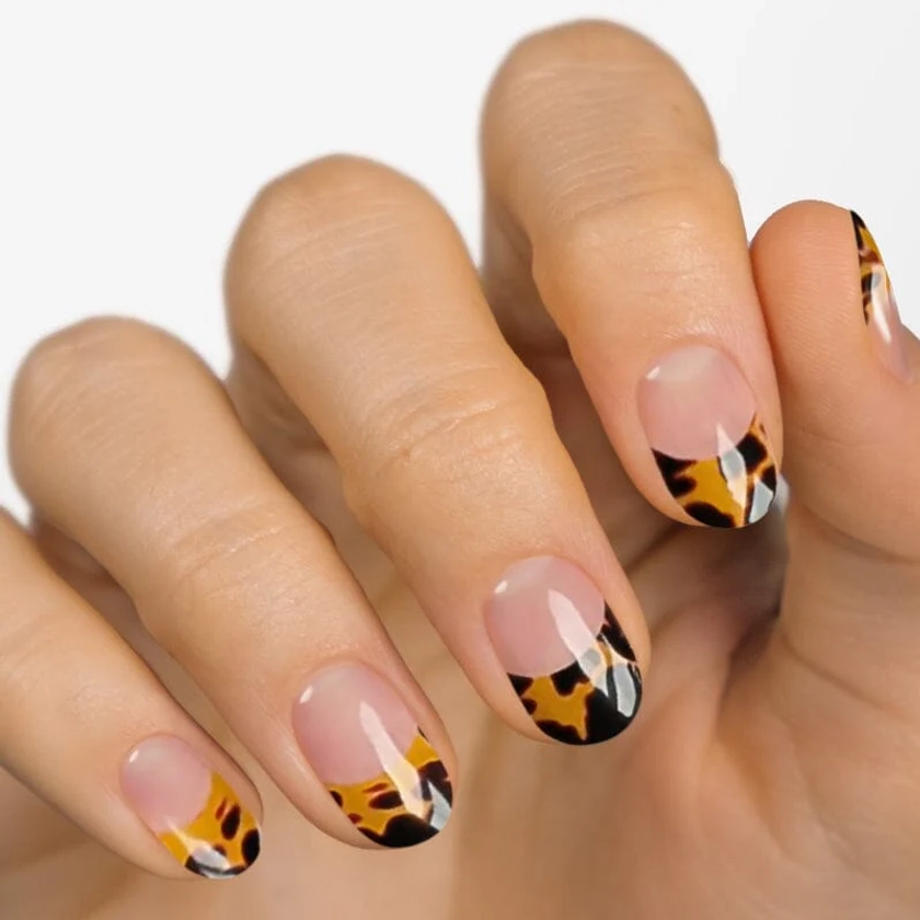 Animal Print French Manicure Gel Nail Strips | MoYou London