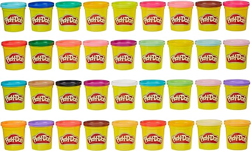 Play-Doh Modeling Compound 36-Pack Case of Colors, Non-Toxic, 3 Oz Cans of Assort. Colors, Non Candy Halloween Handout Toys & Party Favors, Preschool Toys, Ages 2+ (Amazon Exclusive)