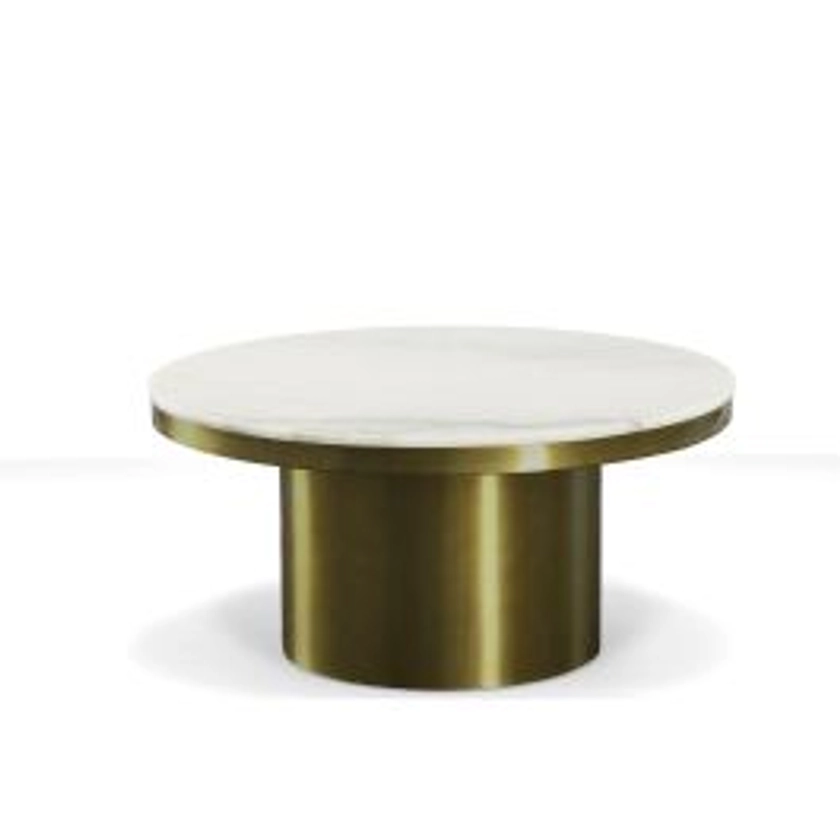 Modrest Rocky - Glam White & Gold Coffee Table