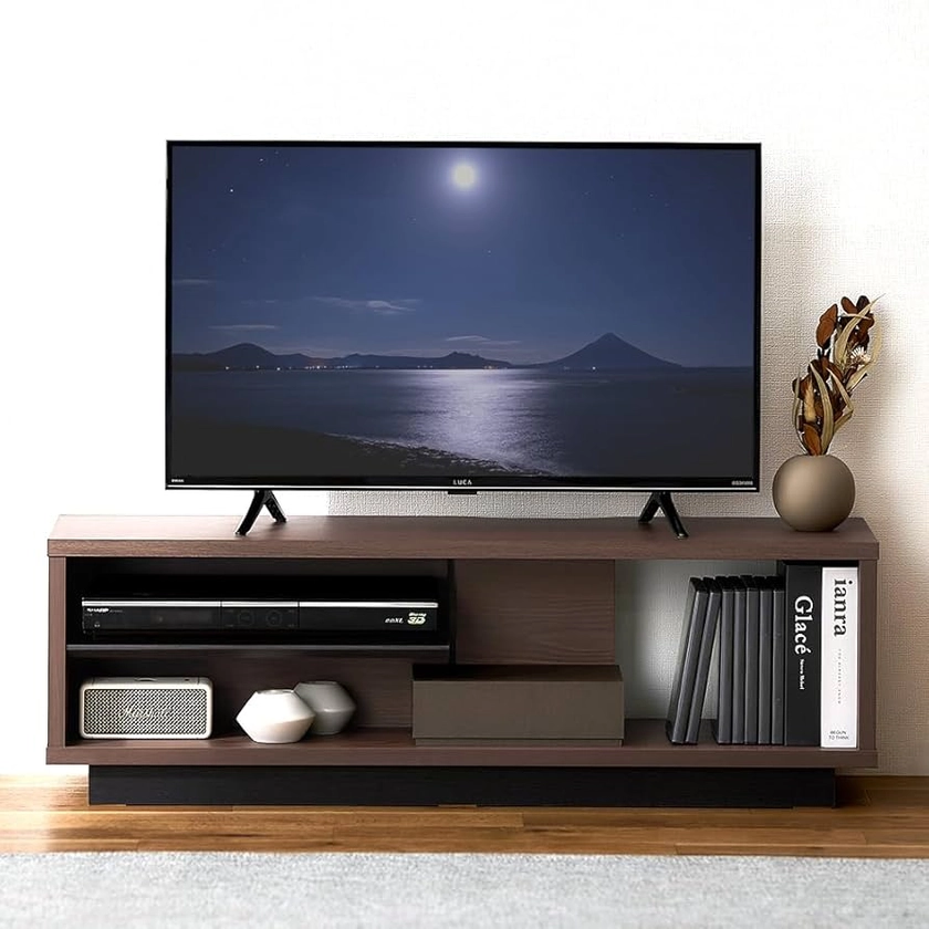 Amazon.co.jp: Iris Ohyama OTS-100SR OTS-100SR Hide Cord, AV Board, TV Board, 39.4 inches (100 cm), Standard Type, Walnut/Black : Electronics