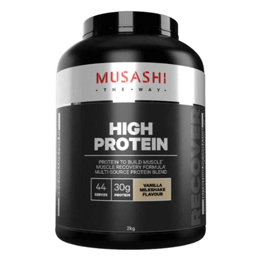 Musashi High Protein Powder Vanilla Milkshake 2Kg