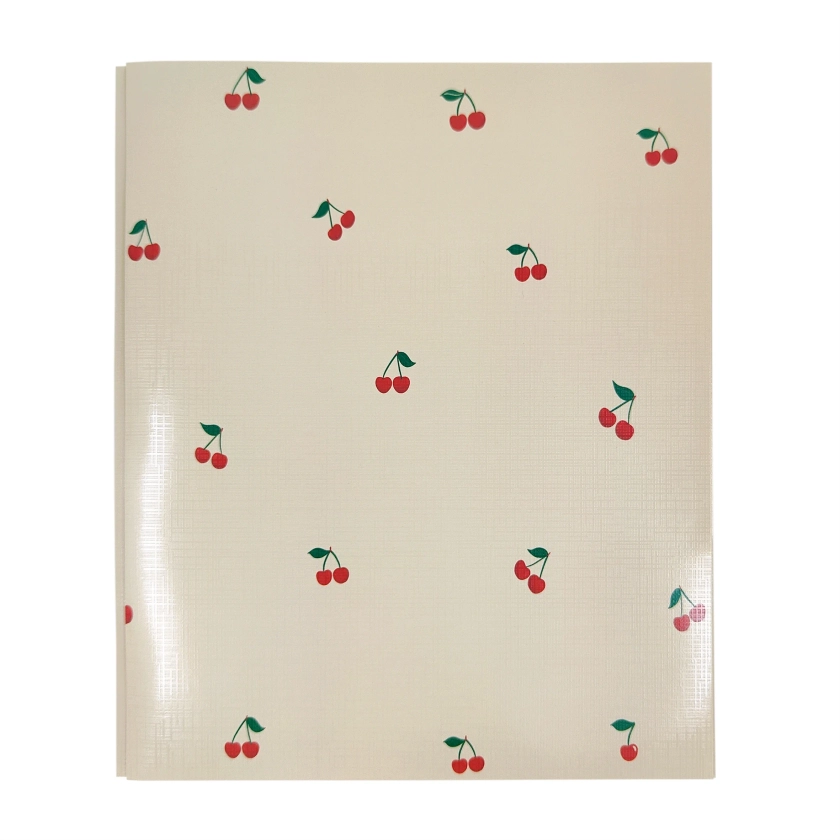 Pen+Gear Prong Fashion Paper Folder, Beige with Cherries, Letter Size, 9.4 in x 11.4 in