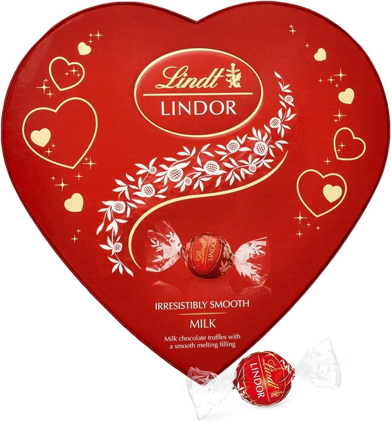 Lindt Lindor Amour Heart Chocolate Box, Chocolate Gift for Him and Her, 160 g
