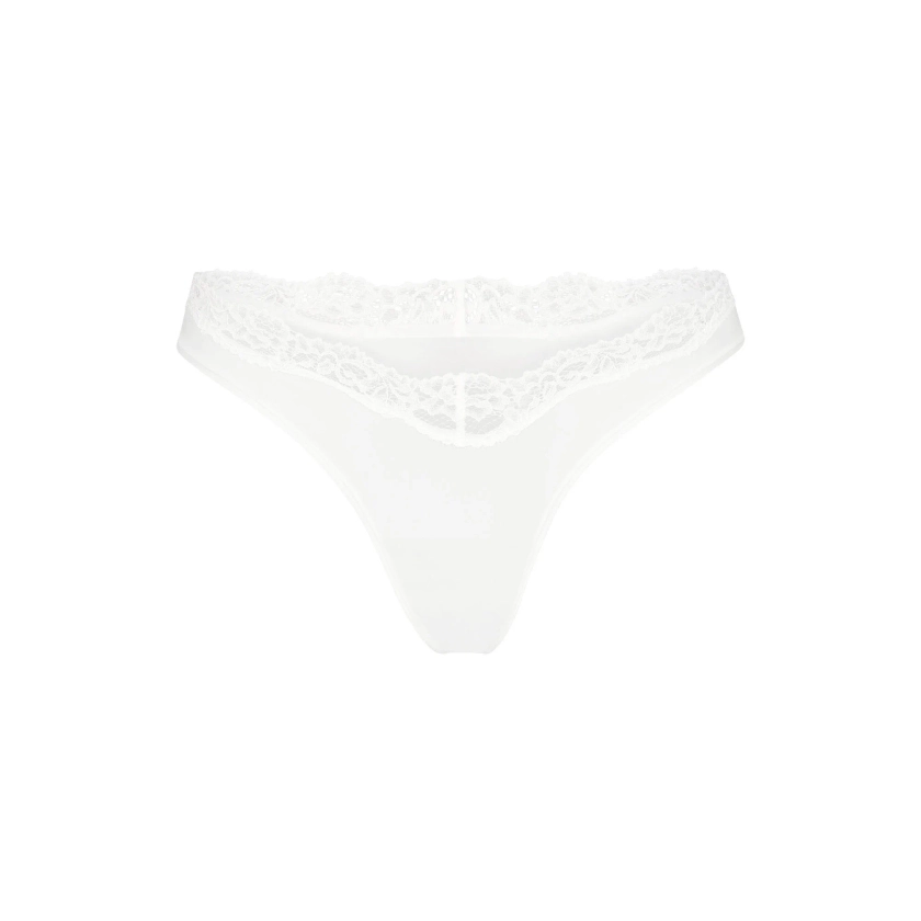 FITS EVERYBODY LACE DIPPED THONG | MARBLE