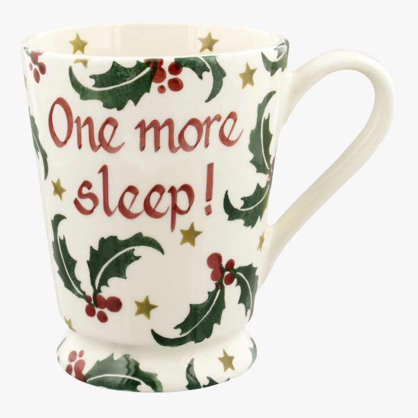 Personalised Christmas Holly With Star Cocoa Mug