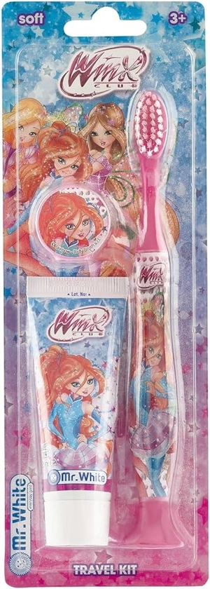 Winx Club Oral Care Travel Kit Contains Strawberry Flavour Toothpaste and Toothbrush with Protection Cap, Suction Cup, Comfortable Handle and Soft Bristles for Kids : Amazon.co.uk: Health & Personal Care