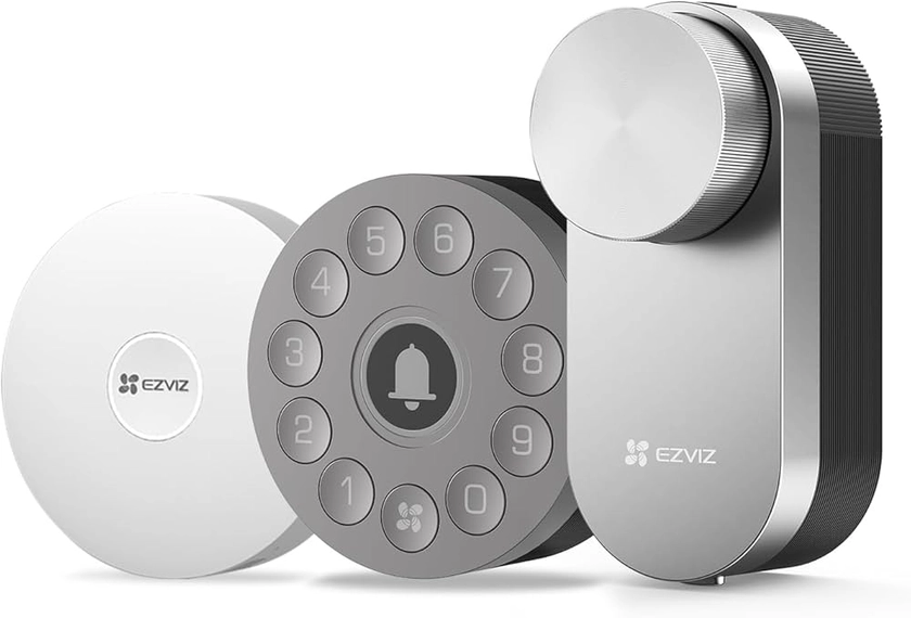 EZVIZ DL01PRO Smart Lock avec Clavier Multifonctionnel et A3 Passerelle Domestique, Serrure Connectée fonction Bluetooth accès à distance, Serrure Smart Lock accès sans Clé pour Maison Connectée