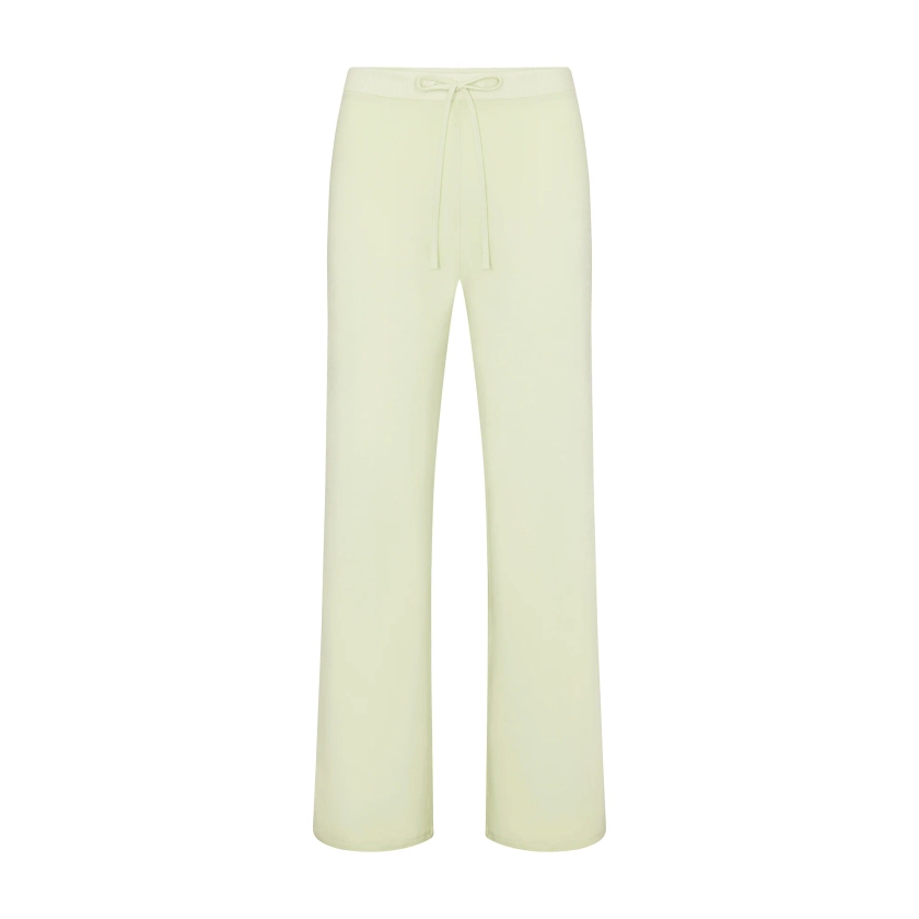 COTTON JERSEY STRAIGHT LEG PANT | PISTACHIO