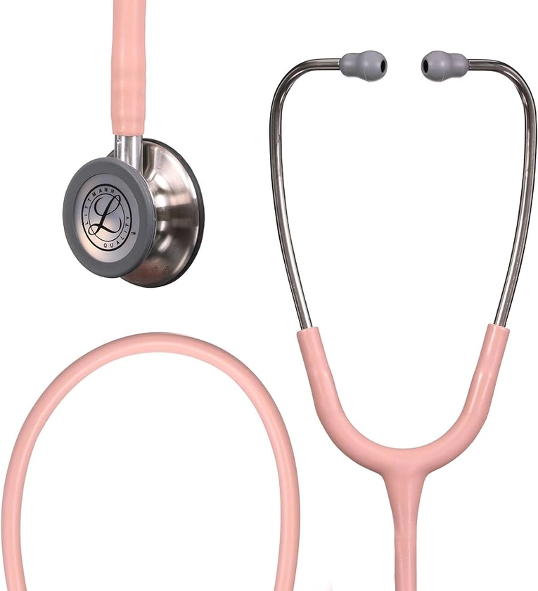 3M Littmann Classic III Monitoring Stethoscope, 5910C, More Than 2X as Loud*, Weighs Less**, 27" Champagne Rose Satin-Finish Tube for Added Comfort, Flexibility and Cleanability