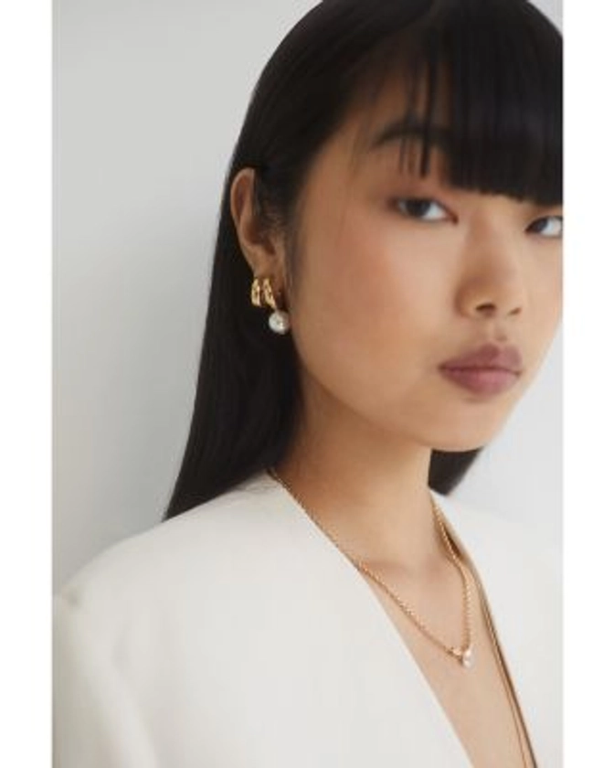 Nadri Imitation Pearl Spiral C Hoop Earrings | Bloomingdale's Jewelry & Accessories Jewelry Earrings 