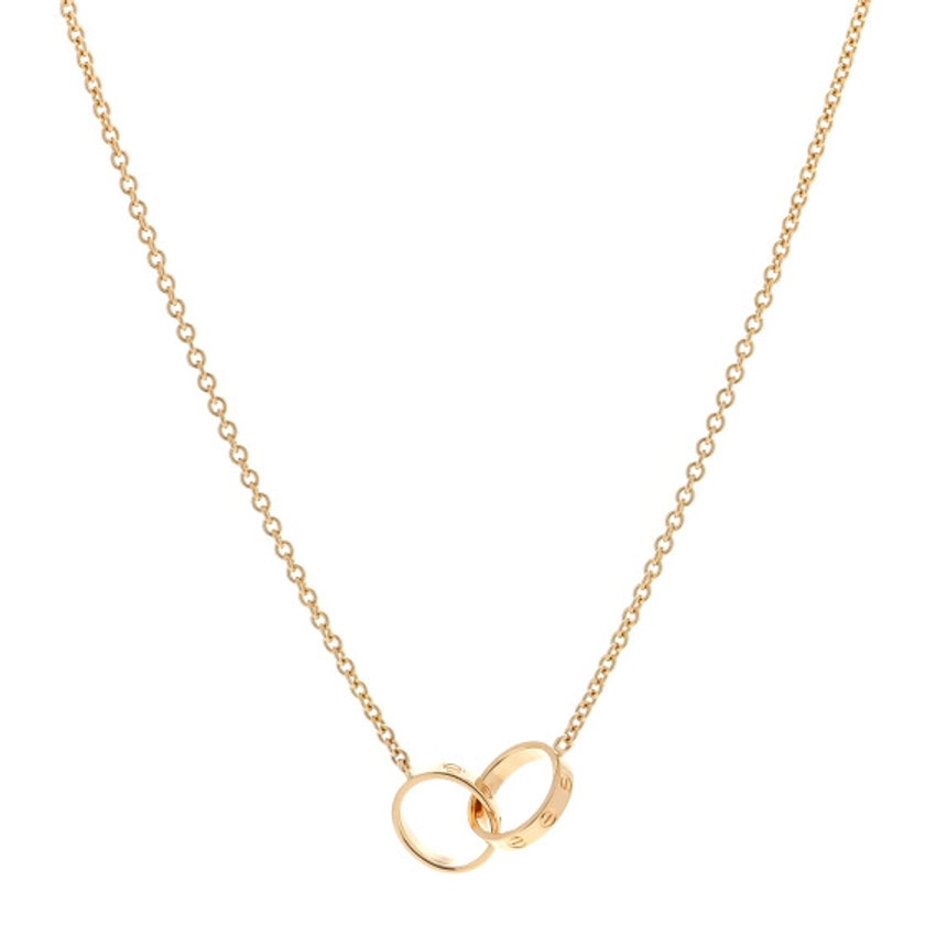 CARTIER 18K Yellow Gold Interlocking LOVE Necklace | FASHIONPHILE