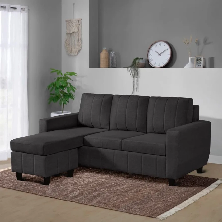 Sleepyhead Bae - 4 Seater Interchangeable L Shape Sofa Set (LHS/RHS, Fabric, Woody Brown) 4-Person Sofa : Amazon.in: Toys & Games