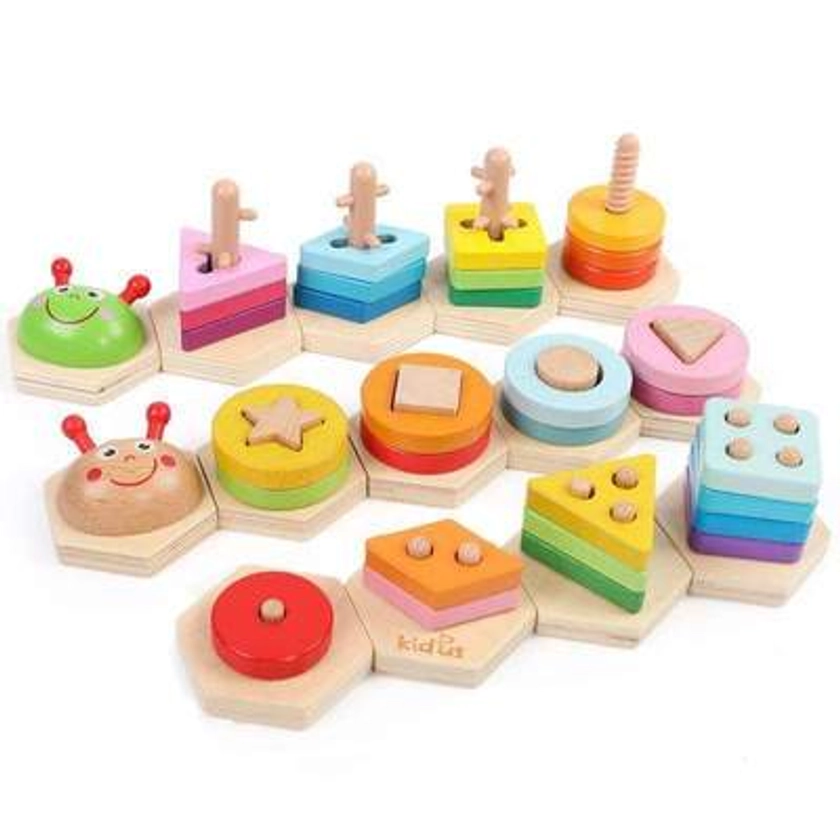 Cheerful Caterpillar Shape Sorting Puzzle