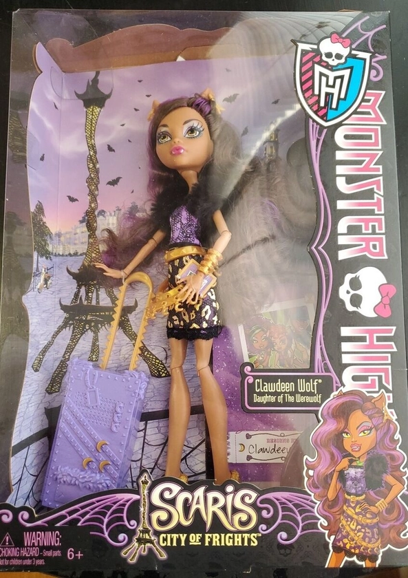 MONSTER HIGH Scaris City of Frights Clawdeen Wolf G1 Doll Gift for Collector.NIB