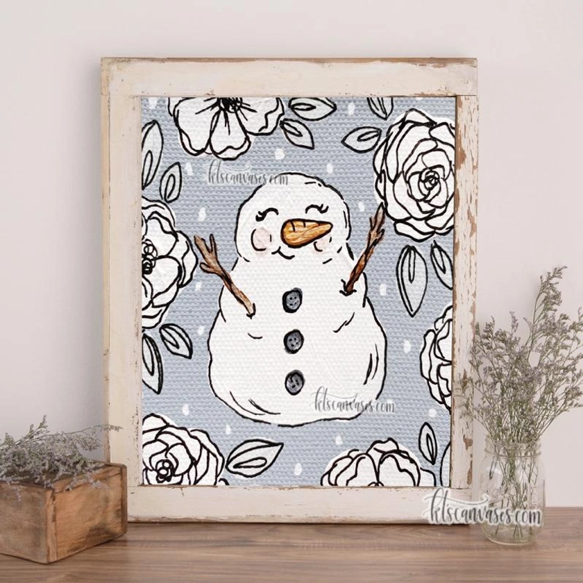 Little Snowman Art Print