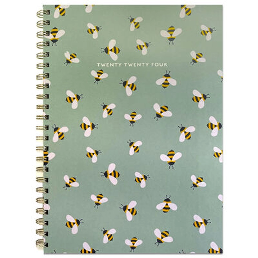 A4 2024 Week to View Diary: Bees