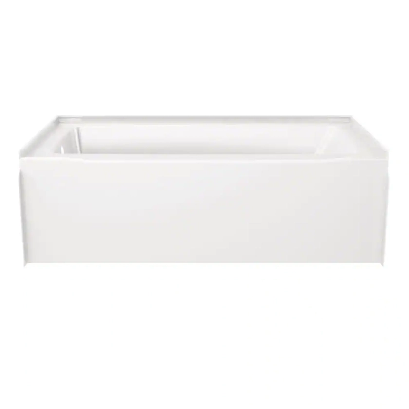 Delta Classic 500 60 in. x 32 in. Soaking Bathtub with Left Drain in High Gloss White B23605-6032L-WH - The Home Depot