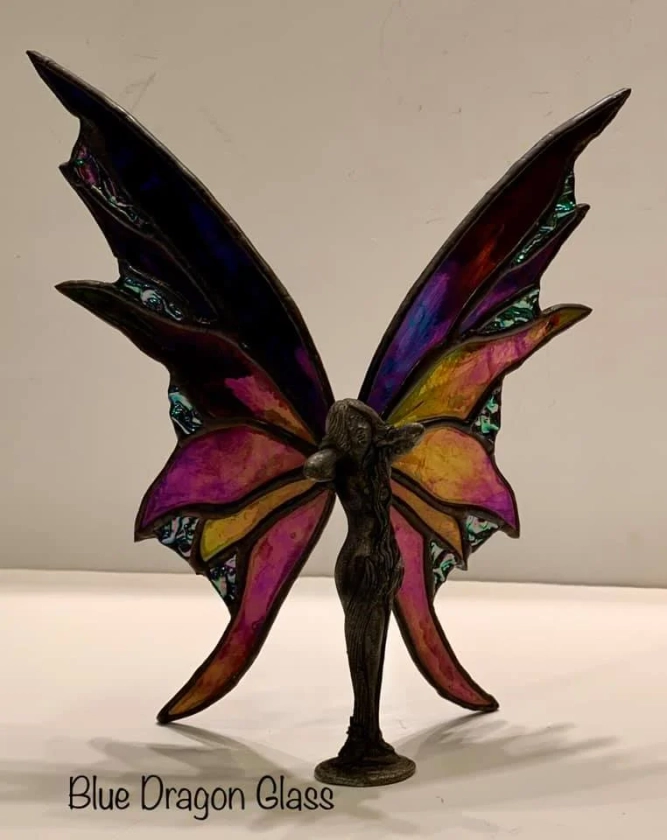 Dark Fairy | Blue Dragon GlassHand Made Glass Art